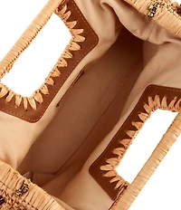 Btb Los Angeles Raffia Resort Paisley Top Handle Clutch Bag