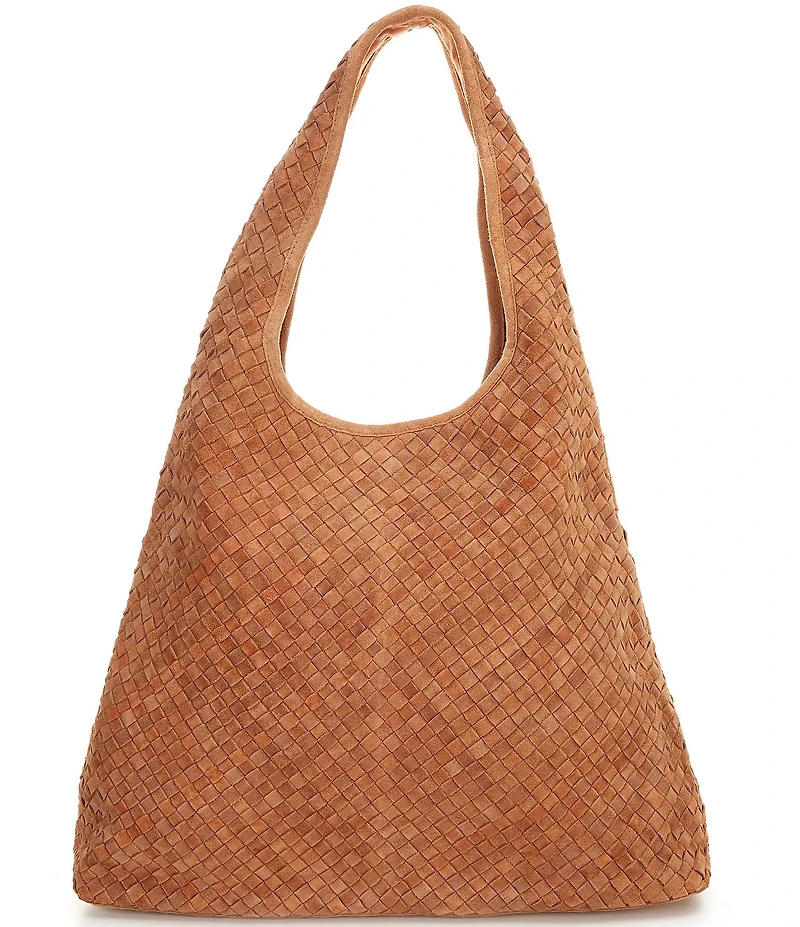 Btb Los Angeles Romee Suede Woven Hobo Tote Bag