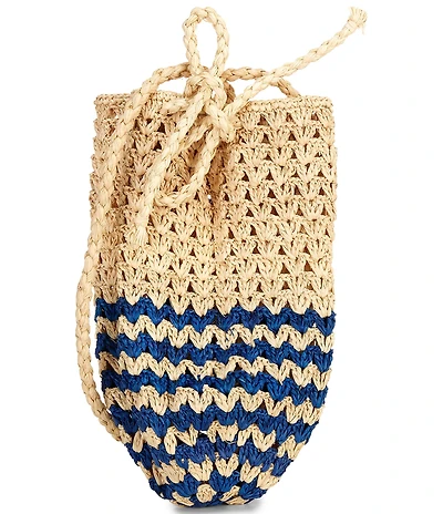 Btb Los Angeles Stormi Raffia Draw String Pouch Hobo Bag