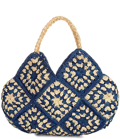 Btb Los Angeles Stormi Raffia Tote Bag