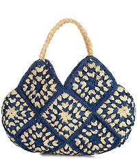 Btb Los Angeles Stormi Raffia Tote Bag