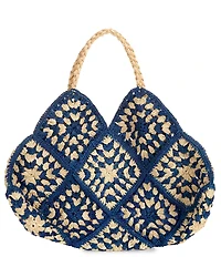 Btb Los Angeles Stormi Raffia Tote Bag