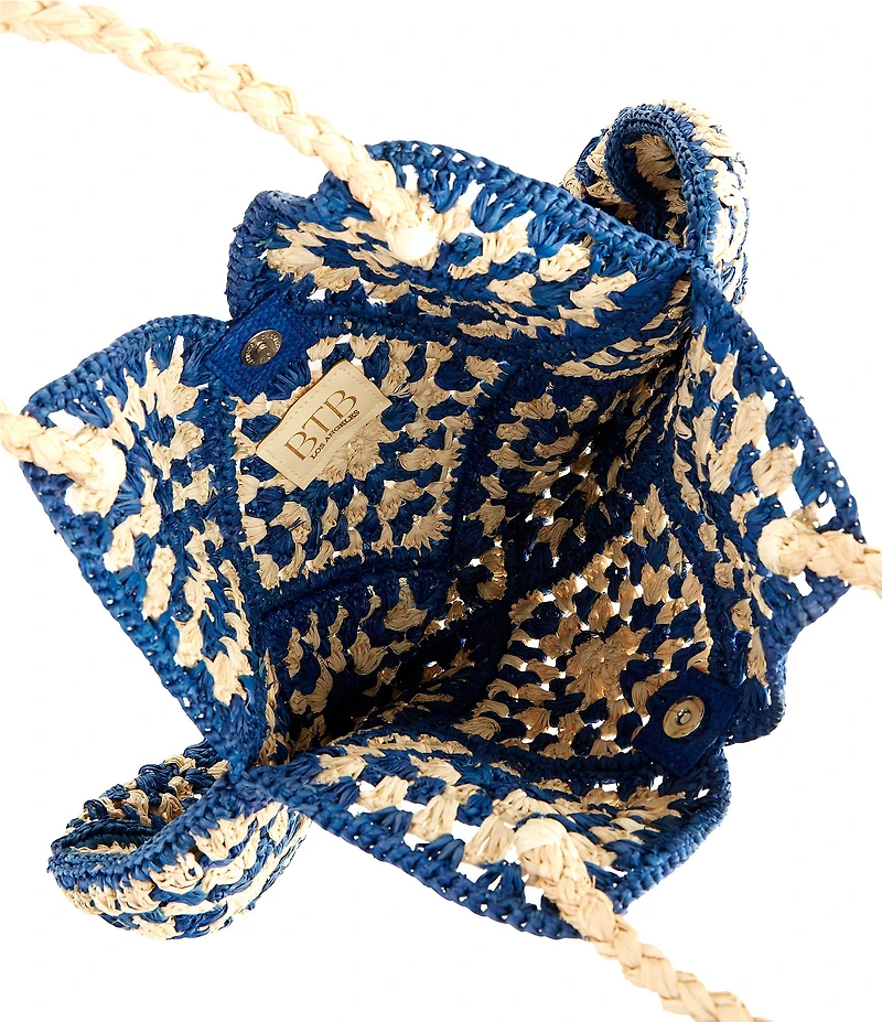 Btb Los Angeles Stormi Raffia Tote Bag