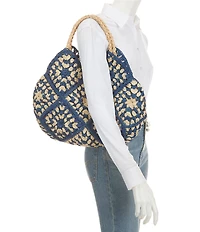 Btb Los Angeles Stormi Raffia Tote Bag
