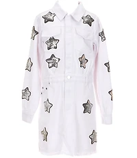 BuddyLove Big Girls Star Struck Denim Shirt Dress