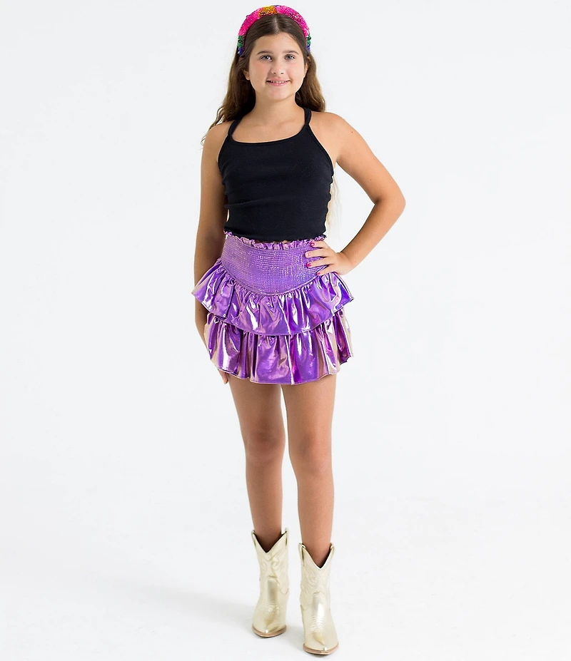 BuddyLove Big Girls Brookie Ruffle Tiered Skort