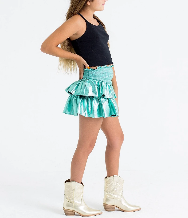 BuddyLove Big Girls Brookie Ruffle Tiered Skort