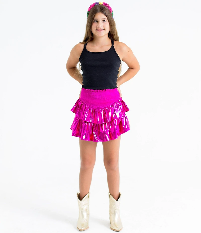 BuddyLove Big Girls Brookie Ruffle Tiered Skort