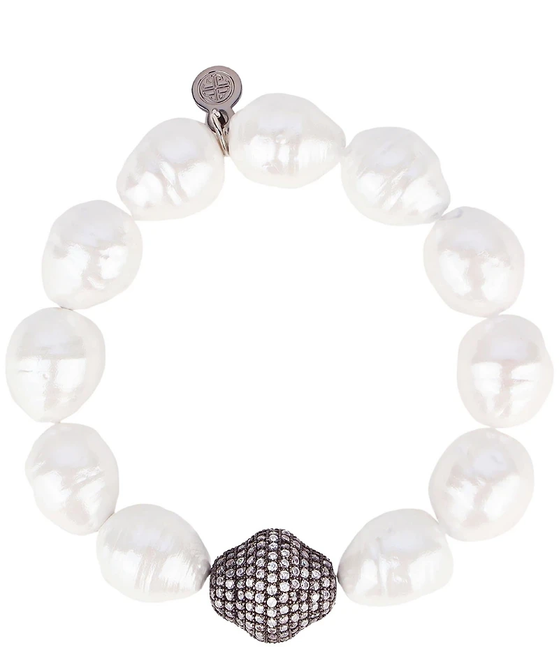 BuDhaGirl Isabel Pearl Stretch Bracelet