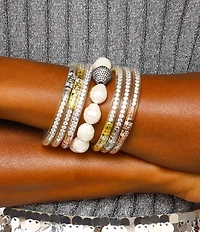 BuDhaGirl Isabel Pearl Stretch Bracelet