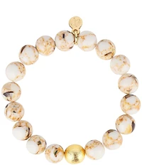 BuDhaGirl Marble Beaded Stretch Bracelet