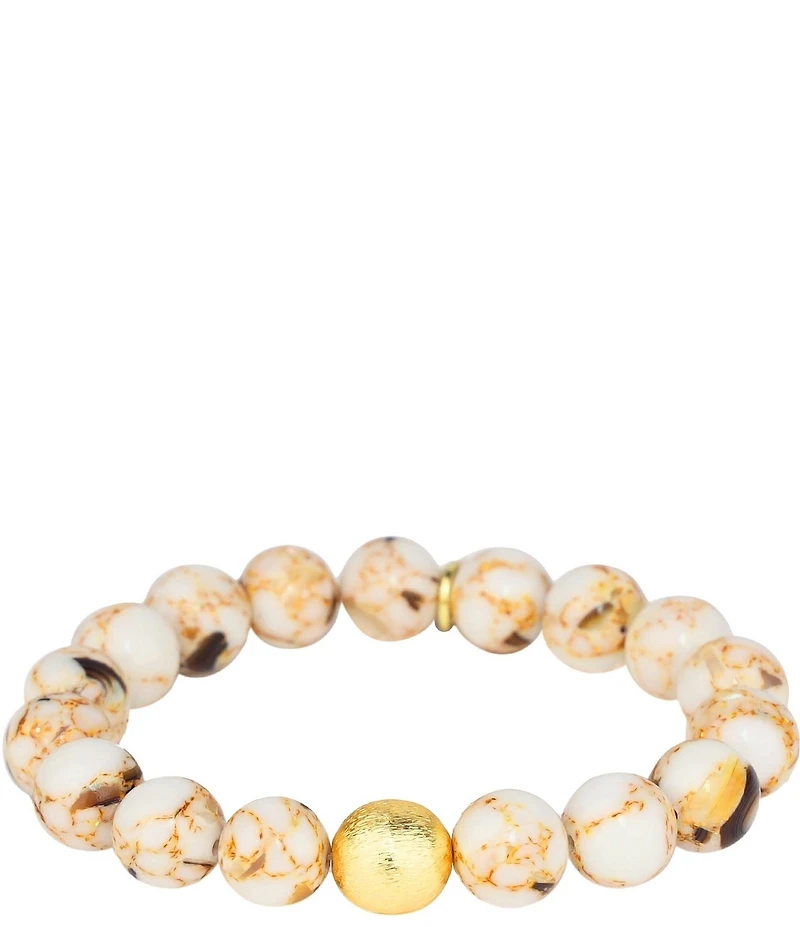 BuDhaGirl Marble Beaded Stretch Bracelet