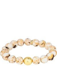 BuDhaGirl Marble Beaded Stretch Bracelet