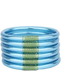 BuDhaGirl Serenity Prayer All Weather Bangles Bracelet Set