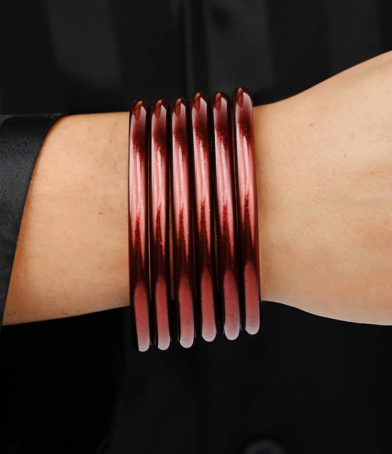 BuDhaGirl Serenity Prayer All Weather Bangles Bracelet Set