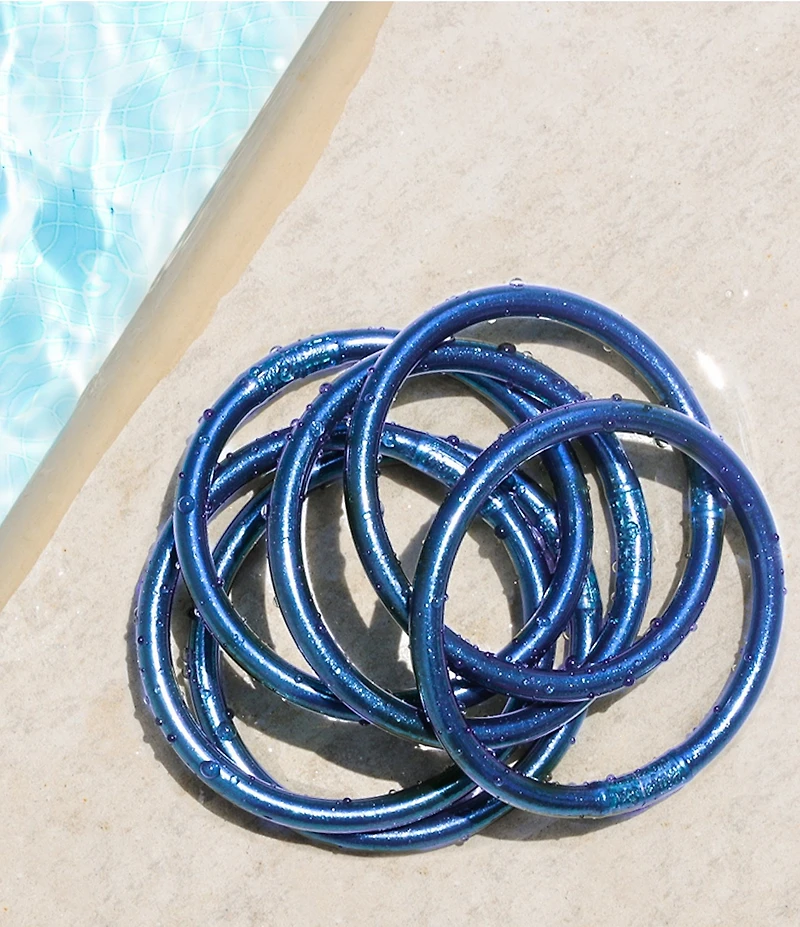 BuDhaGirl Serenity Prayer All Weather Bangles Bracelet Set