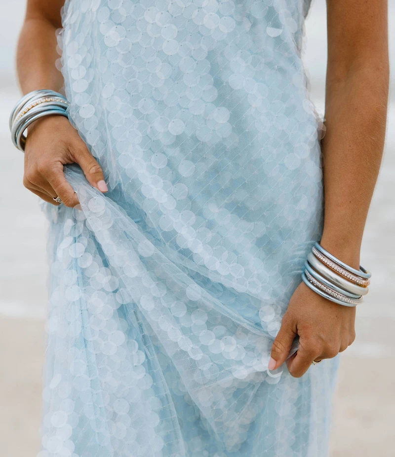 BuDhaGirl Serenity Prayer All Weather Bangles Bracelet Set