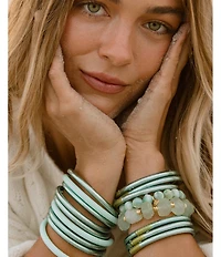 BuDhaGirl Serenity Prayer All Weather Bangles Bracelet Set