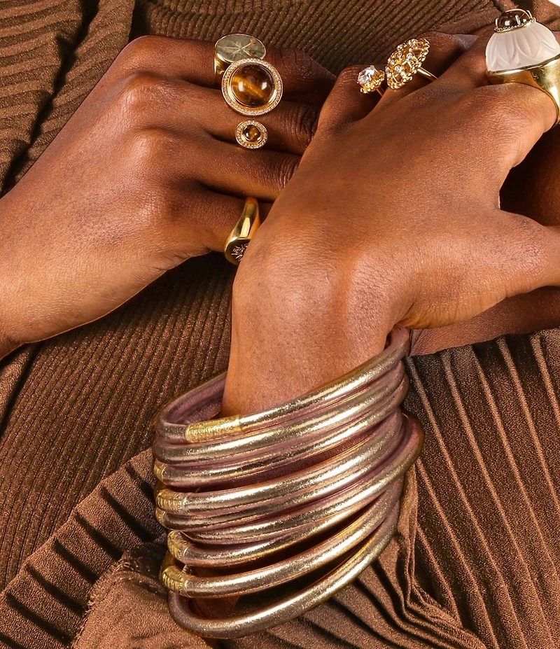 BuDhaGirl Serenity Prayer All Weather Bangles Bracelet Set