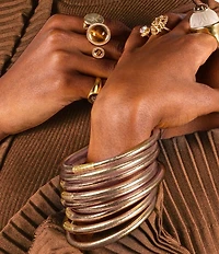 BuDhaGirl Serenity Prayer All Weather Bangles Bracelet Set