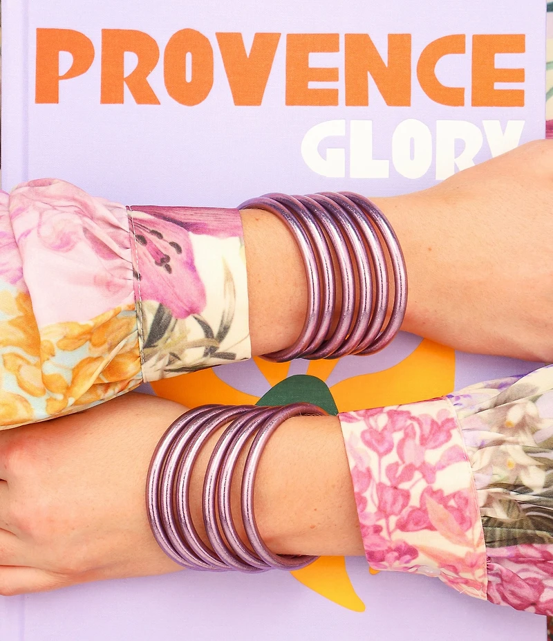 BuDhaGirl Serenity Prayer All Weather Bangles Bracelet Set