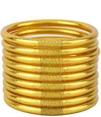 BuDhaGirl Serenity Prayer Metallic All Weather Bangle Bracelet Set