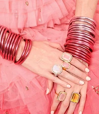 BuDhaGirl Serenity Prayer Metallic Ombre All Weather Bangles® Bracelet Set