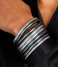 BuDhaGirl Serenity Prayer Metallic Ombre All Weather Bangles® Bracelet Set