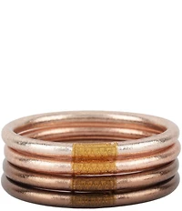 BuDhaGirl Serenity Prayer Metallic Ombre All Weather Bangles® Bracelet Set