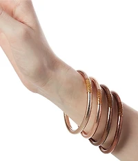 BuDhaGirl Serenity Prayer Metallic Ombre All Weather Bangles® Bracelet Set