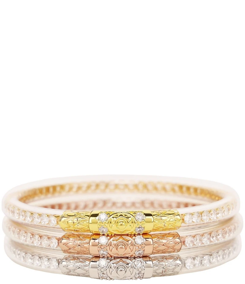 BuDhaGirl Three Queens Crystal All Weather Bangles® Bracelet Set