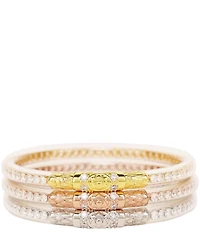 BuDhaGirl Three Queens Crystal All Weather Bangles® Bracelet Set