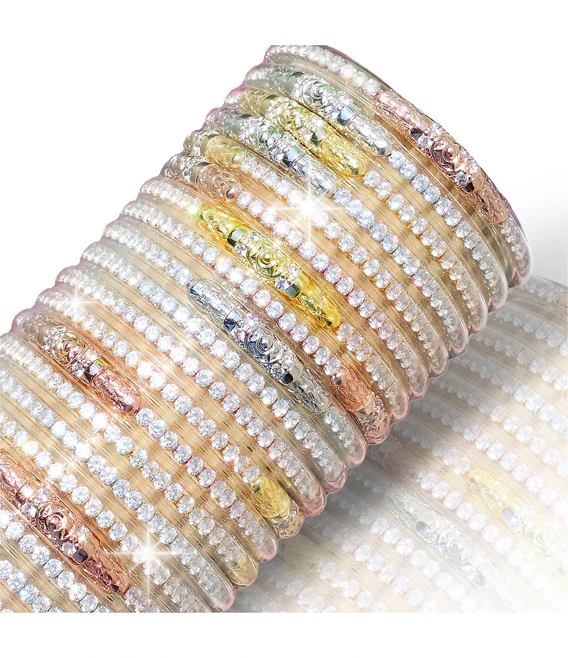 BuDhaGirl Three Queens Crystal All Weather Bangles® Bracelet Set