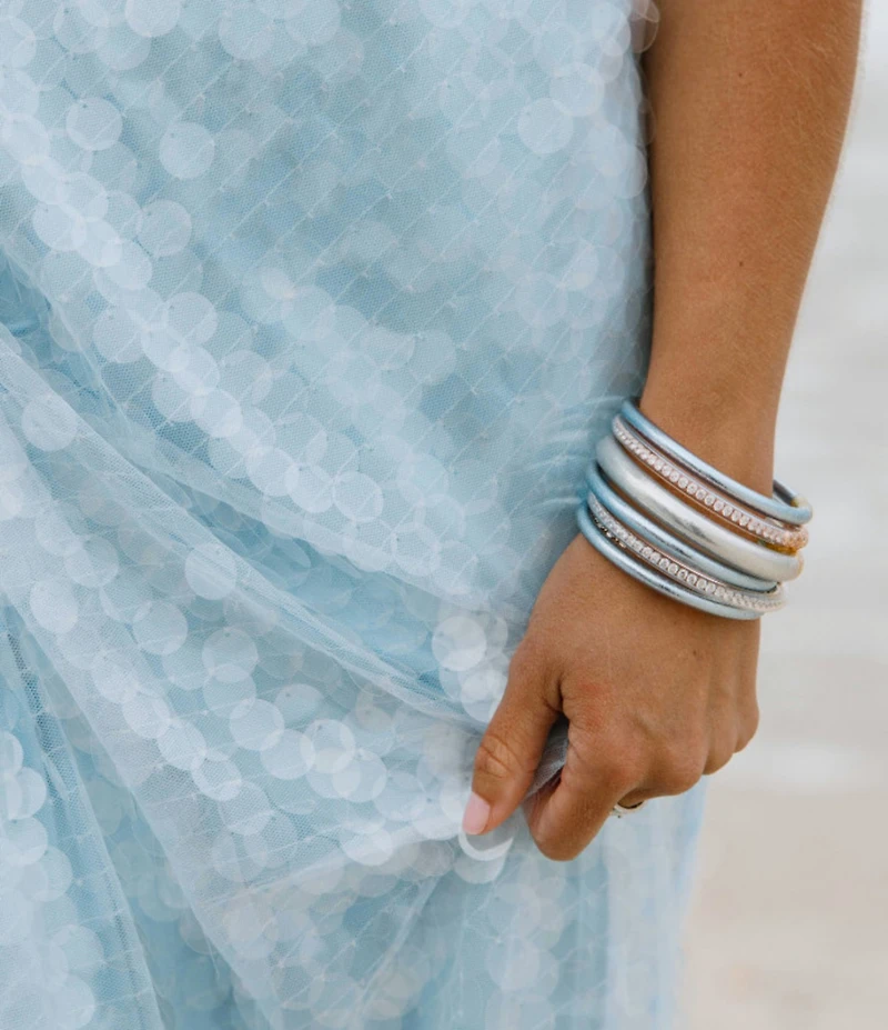 BuDhaGirl Three Queens Crystal All Weather Bangles® Bracelet Set