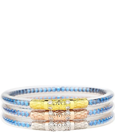 BuDhaGirl Three Queens Crystal All Weather Bangles® Bracelet Set