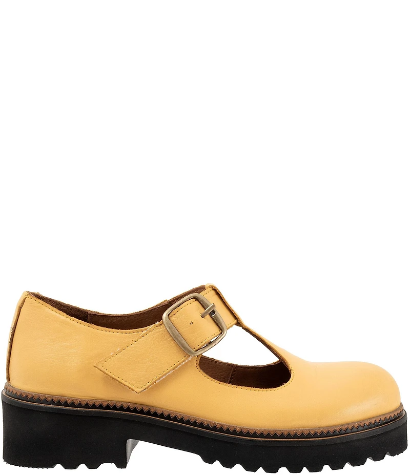 Bueno Abigail Leather T-Strap Mary Jane Platform Oxfords