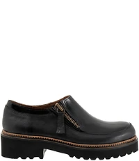 Bueno Amelia Patent Leather Side Zip Platform Loafers