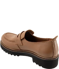 Bueno Annie Leather Platform Penny Loafers