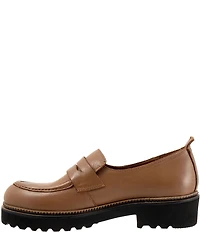 Bueno Annie Leather Platform Penny Loafers