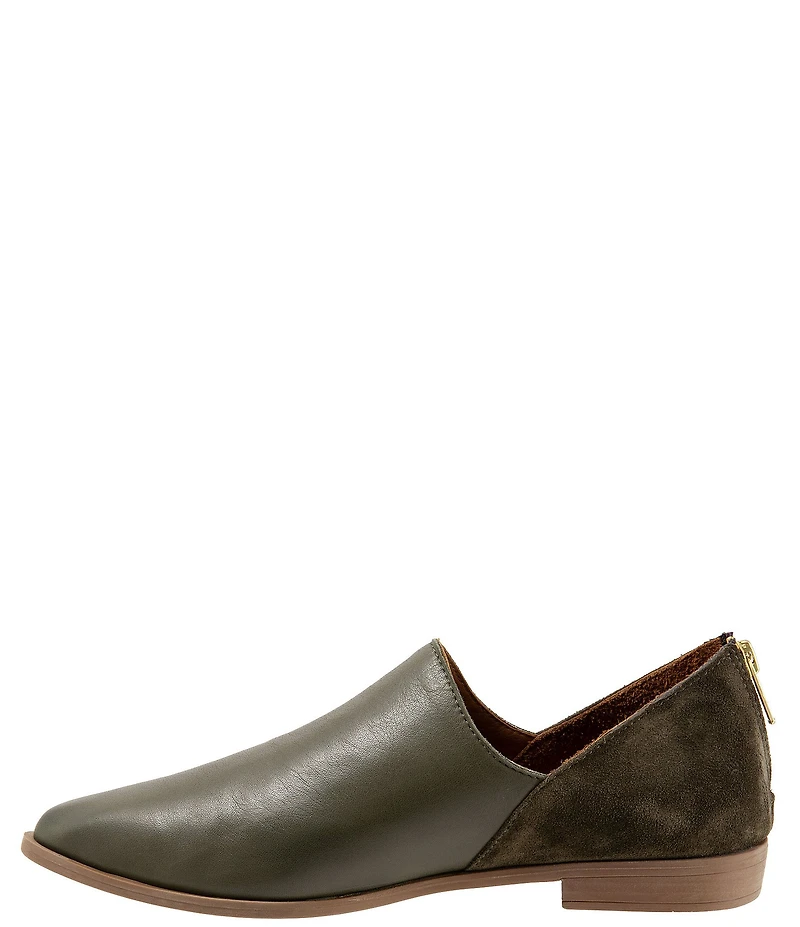 Bueno Beau Leather and Suede Back Zip Loafers