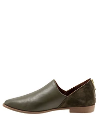 Bueno Beau Leather and Suede Back Zip Loafers