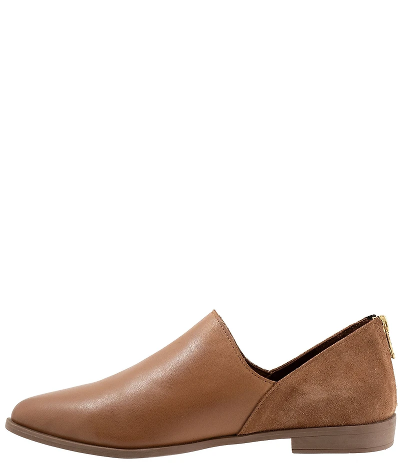 Bueno Beau Leather and Suede Back Zip Loafers