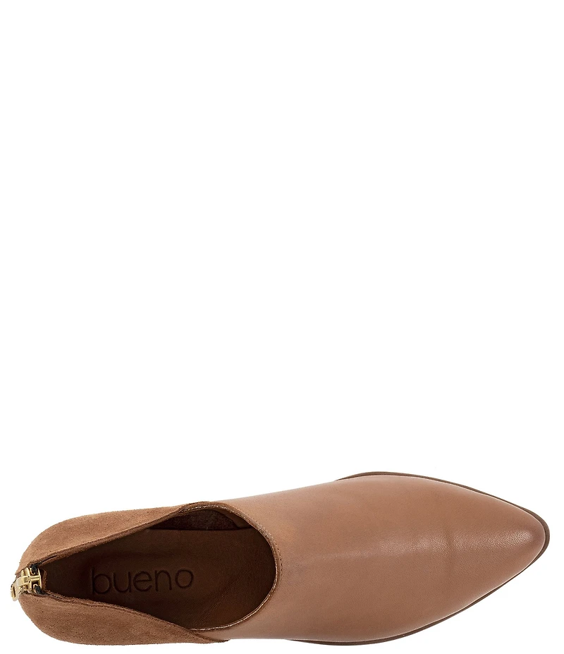 Bueno Beau Leather and Suede Back Zip Loafers