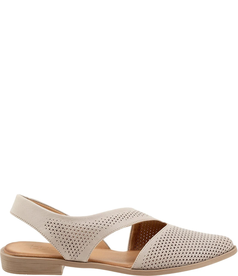 Bueno Bianca Perf Leather Slip-On Flats