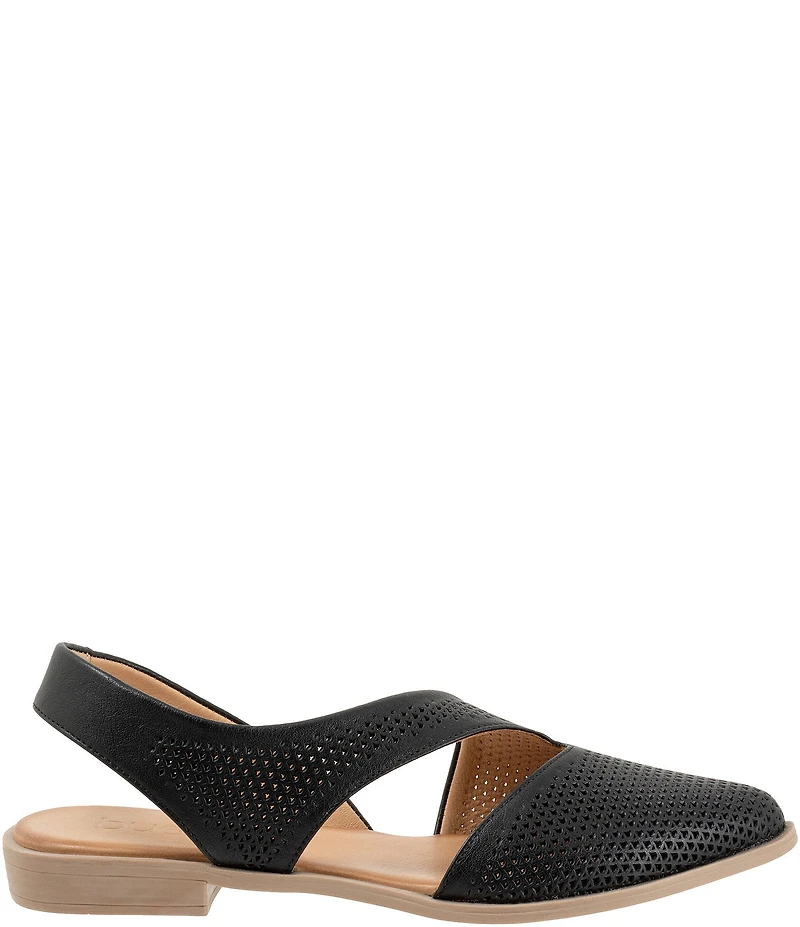 Bueno Bianca Perf Leather Slip-On Flats