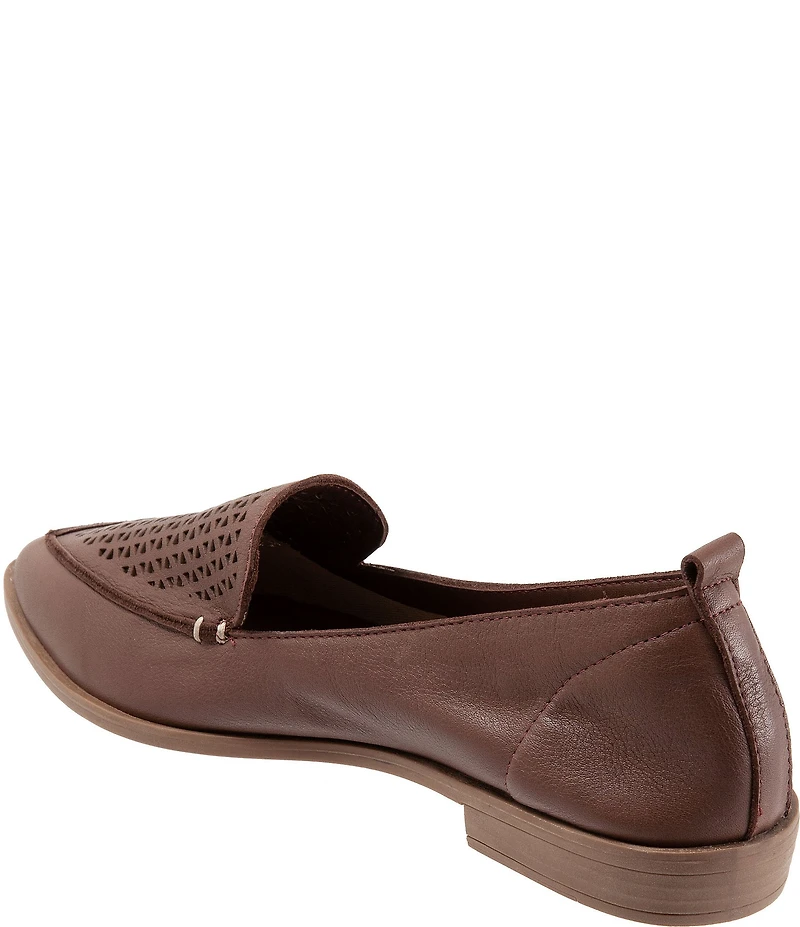 Bueno Blazey Leather Perforated Pointed Toe Loafers