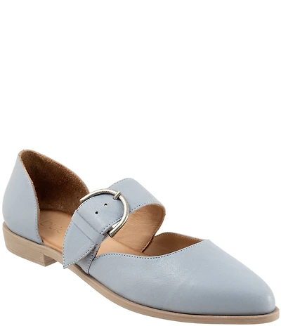 Bueno Brittany Leather Pointed Toe Mary Jane Flats