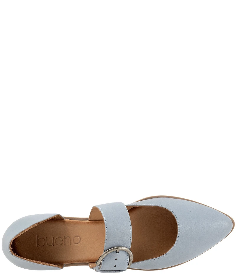 Bueno Brittany Leather Pointed Toe Mary Jane Flats