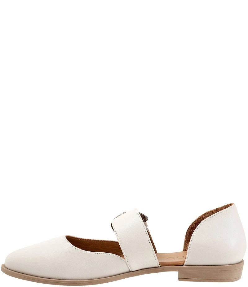 Bueno Brittany Leather Pointed Toe Mary Jane Flats