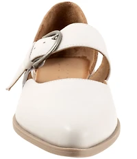 Bueno Brittany Leather Pointed Toe Mary Jane Flats